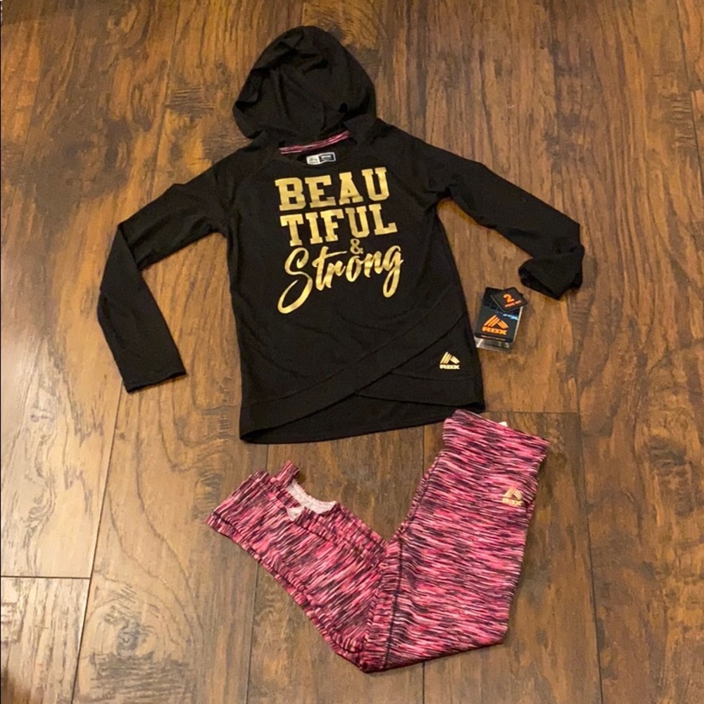 RBX Active BEAUTIFUL & Strong Top & Pants Set
